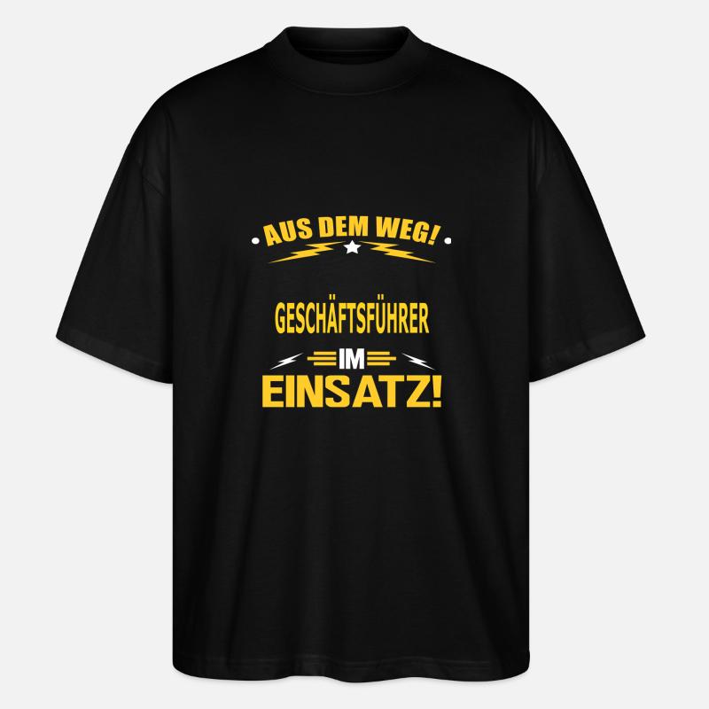 GESCHÄFTSFÜHRER - Stanley/Stella Oversized Unisex Bio T-Shirt Blaster 2.0 - Schwarz
