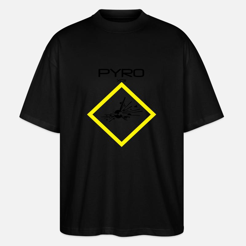 PYRO PYROTECHNIC ARTIFICIER fireworks - T-shirt bio Blaster 2.0 coupe oversize Stanley/Stella Unisexe - noir