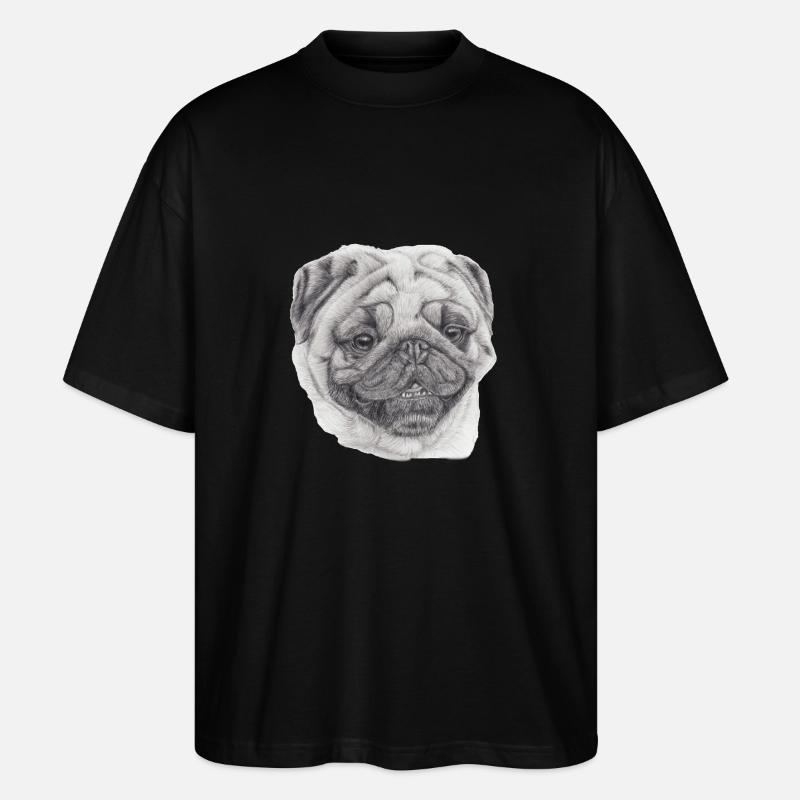 Mops Mops 2 - Stanley/Stella Oversized Unisex Bio T-Shirt Blaster 2.0 - Schwarz