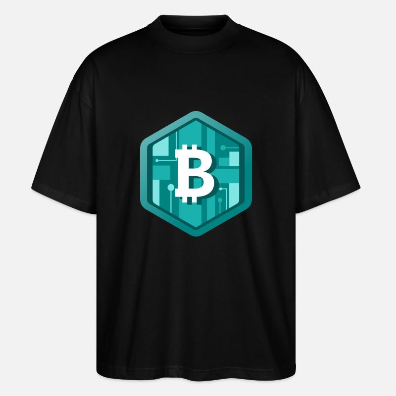 B Krypto Logo - Stanley/Stella Oversized Unisex Bio T-Shirt Blaster 2.0 - Schwarz