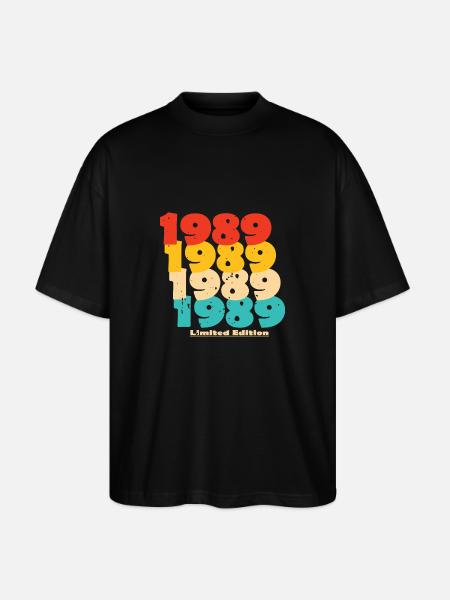 1989: Limited Edition - 35th Anniversary - Stanley/Stella Oversized Unisex Organic T-shirt Blaster 2.0 - black