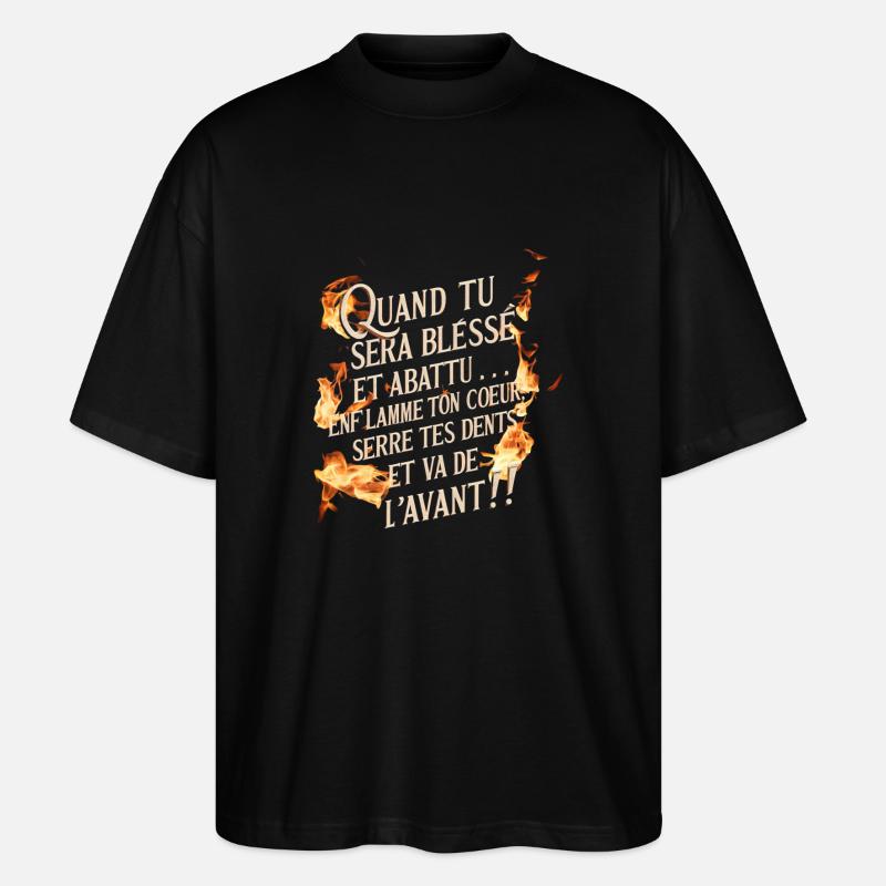 text when you're hurt - Stanley/Stella Oversized Unisex Organic T-shirt Blaster 2.0 - black