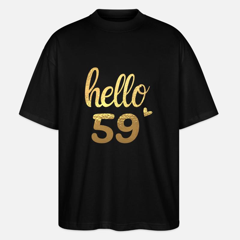 Hello 59 doré - T-shirt bio Blaster 2.0 coupe oversize Stanley/Stella Unisexe - noir