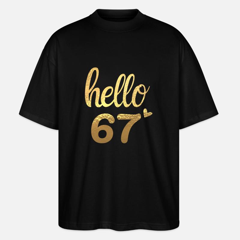 Hello 67 doré - T-shirt bio Blaster 2.0 coupe oversize Stanley/Stella Unisexe - noir