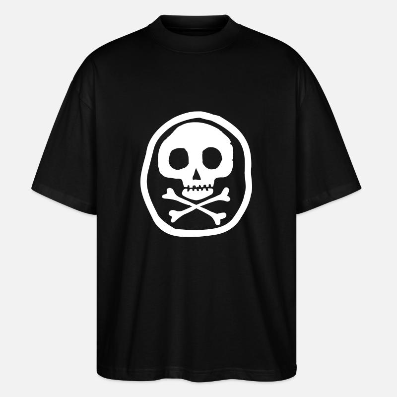 Schädel & Knochen - Stanley/Stella Oversized Unisex Bio T-Shirt Blaster 2.0 - Schwarz