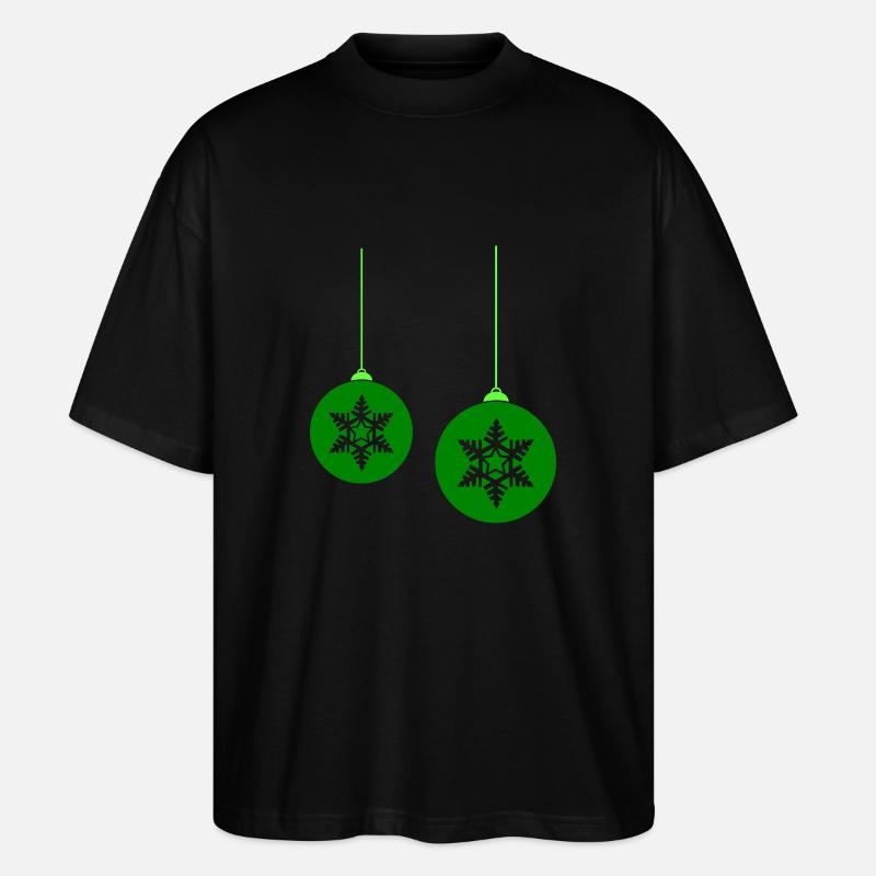 weihnachtskugel stern 2 - Stanley/Stella Oversized Unisex Bio T-Shirt Blaster 2.0 - Schwarz