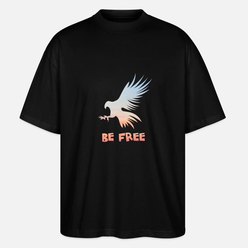 Stylischer Adler will frei sein - Stanley/Stella Oversized Unisex Bio T-Shirt Blaster 2.0 - Schwarz