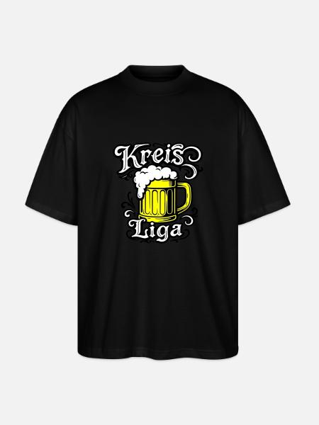 Kreisliga Bier Spruch - Stanley/Stella Oversized Unisex Bio T-Shirt Blaster 2.0 - Schwarz