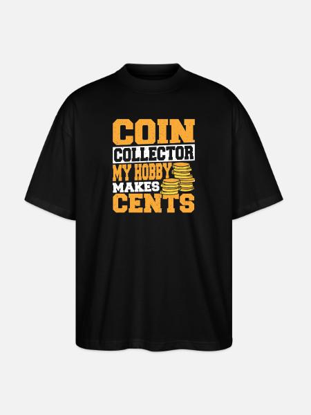 Münzsammeln Münzsammlers Cent Numismatiker - Stanley/Stella Oversized Unisex Bio T-Shirt Blaster 2.0 - Schwarz