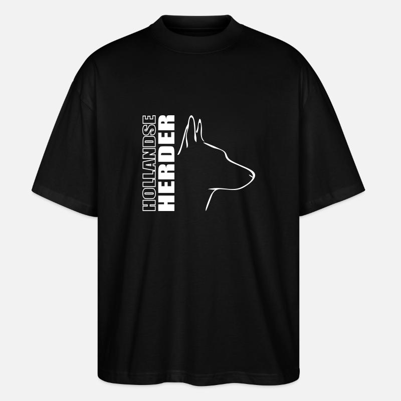 HOLLANDSE HERDER PROFIL - Stanley/Stella Oversized Unisex Bio T-Shirt Blaster 2.0 - Schwarz