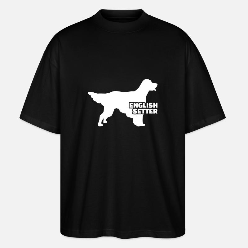 English Setter - Stanley/Stella Oversized Unisex Bio T-Shirt Blaster 2.0 - Schwarz