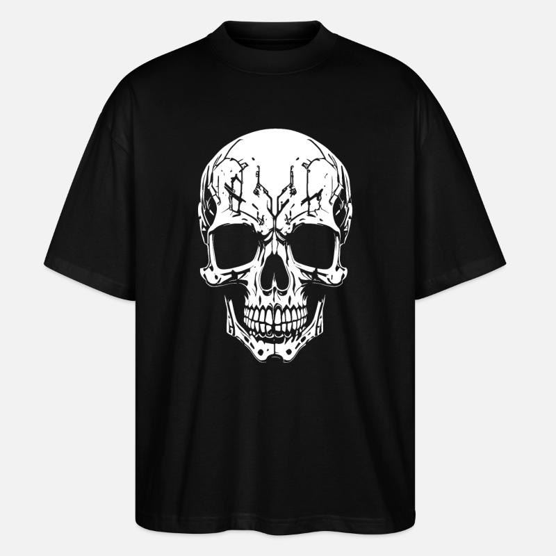 Crâne - T-shirt bio Blaster 2.0 coupe oversize Stanley/Stella Unisexe - noir