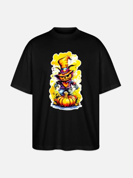 Jack o Lantern 03 - Stanley/Stella Oversized Unisex Organic T-shirt Blaster 2.0 - black