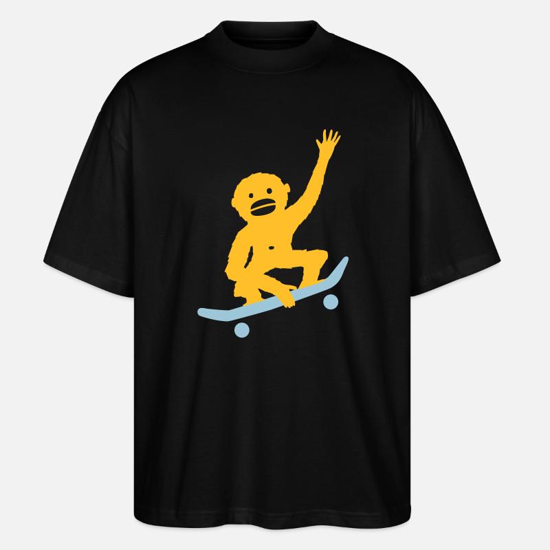 Monkey Tricks - Stanley/Stella Oversized Unisex Organic T-shirt Blaster 2.0 - black