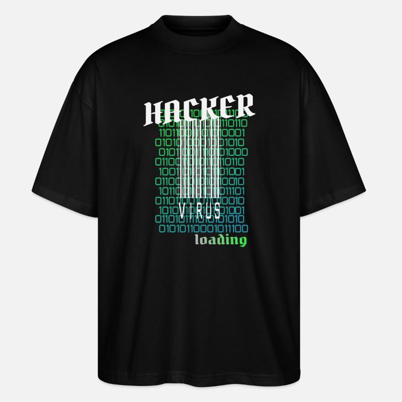 Anonymous, Hacker - Stanley/Stella Oversized Unisex Bio T-Shirt Blaster 2.0 - Schwarz