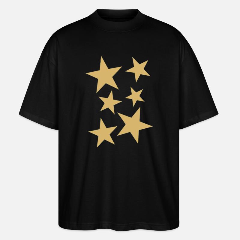 sterne - Stanley/Stella Oversized Unisex Bio T-Shirt Blaster 2.0 - Schwarz