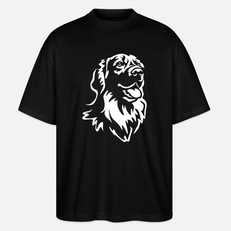 Tête Hovawart « Black Edition » - T-shirt bio Blaster 2.0 coupe oversize Stanley/Stella Unisexe - noir