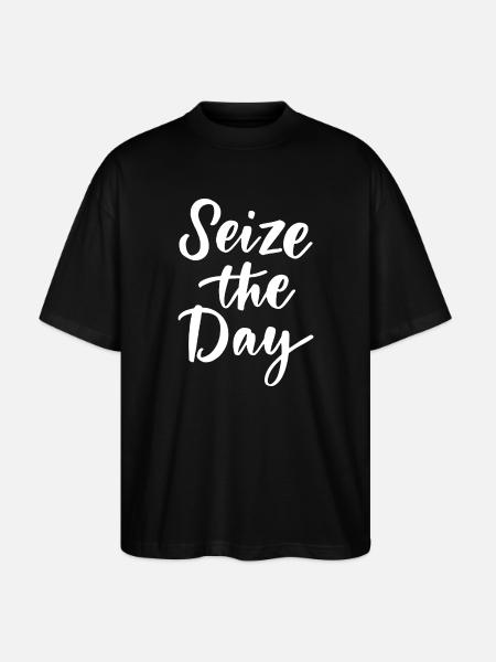 Seize The Day - Stanley/Stella Oversized Unisex Organic T-shirt Blaster 2.0 - black