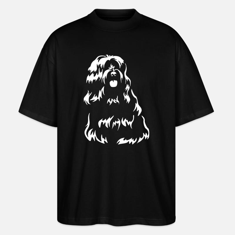 Terrier tibétain « Black Edition » - T-shirt bio Blaster 2.0 coupe oversize Stanley/Stella Unisexe - noir