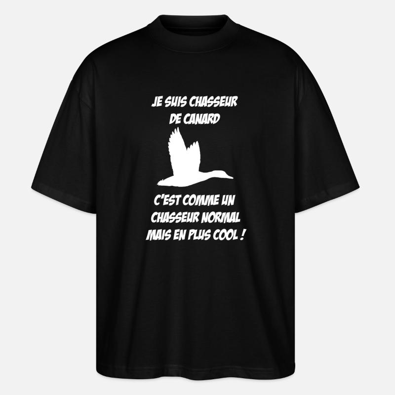 chasseur de canard - T-shirt bio Blaster 2.0 coupe oversize Stanley/Stella Unisexe - noir