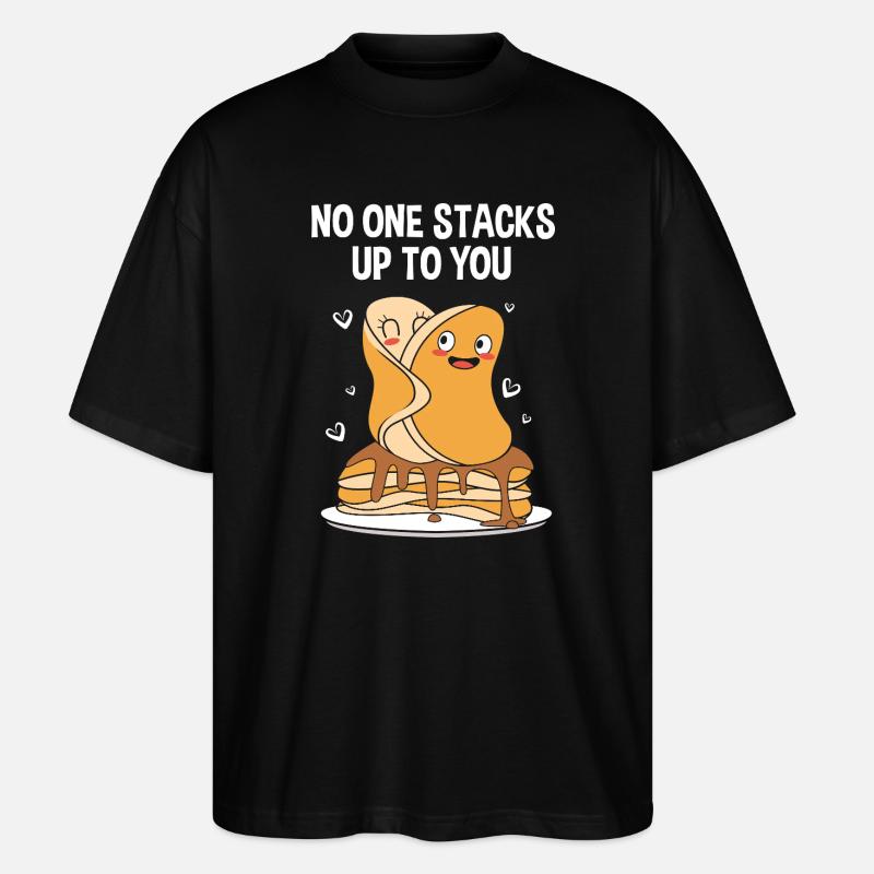 Pfannkuchen - Stanley/Stella Oversized Unisex Bio T-Shirt Blaster 2.0 - Schwarz