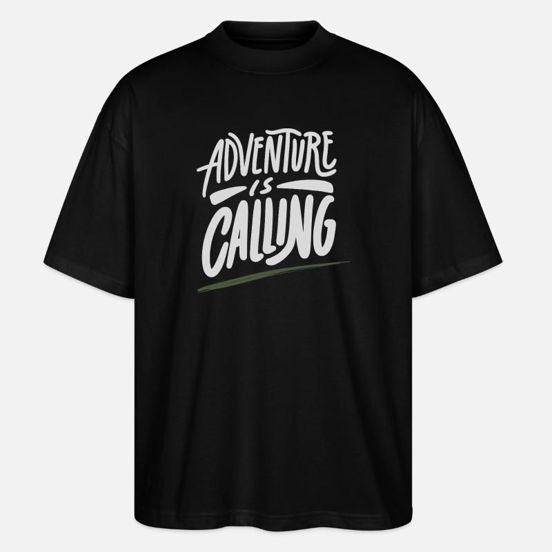 Adventure is calling - Stanley/Stella Oversized Unisex Bio T-Shirt Blaster 2.0 - Schwarz
