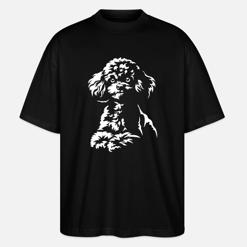 Caniche « Édition Noire » - T-shirt bio Blaster 2.0 coupe oversize Stanley/Stella Unisexe - noir