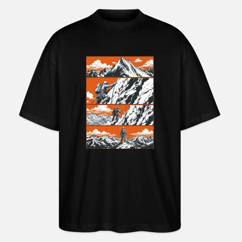Aventure d’alpinisme et d’escalade - T-shirt bio Blaster 2.0 coupe oversize Stanley/Stella Unisexe - noir