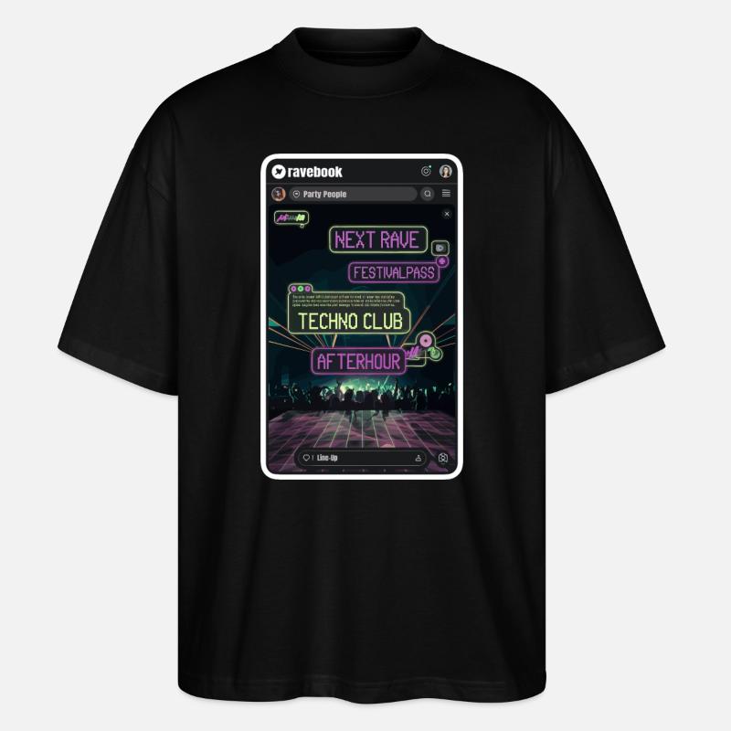 ravebook - Stanley/Stella Oversized Unisex Bio T-Shirt Blaster 2.0 - Schwarz