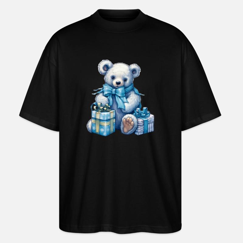 blue teddy 5 - Stanley/Stella Oversized Unisex Bio T-Shirt Blaster 2.0 - Schwarz