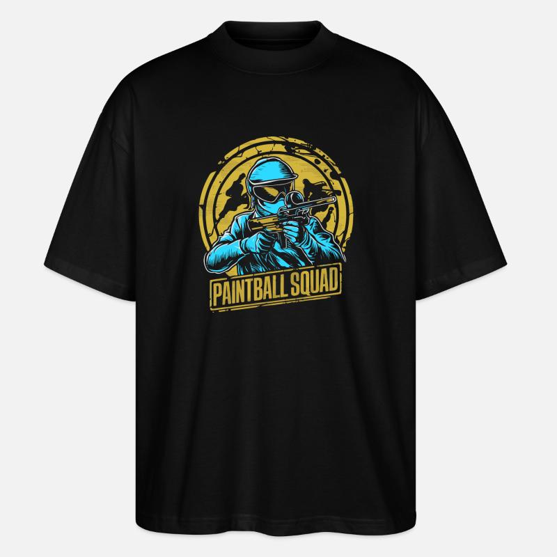 Paintball-Mannschaft - Stanley/Stella Oversized Unisex Bio T-Shirt Blaster 2.0 - Schwarz