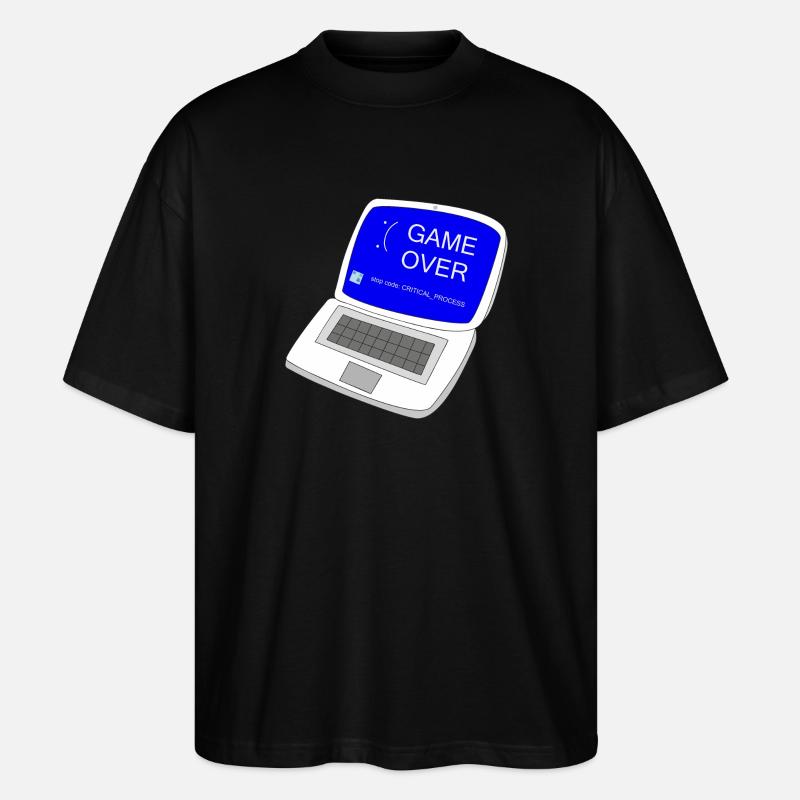 Computer game over - Stanley/Stella Oversized Unisex Bio T-Shirt Blaster 2.0 - Schwarz