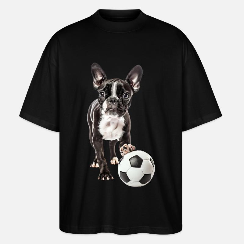 Boston Terrier - Stanley/Stella Oversized Unisex Organic T-shirt Blaster 2.0 - black