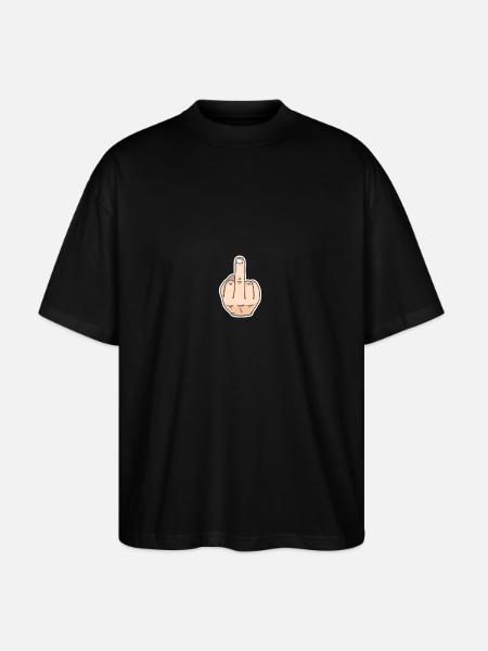 middle finger - Stanley/Stella Oversized Unisex Organic T-shirt Blaster 2.0 - black