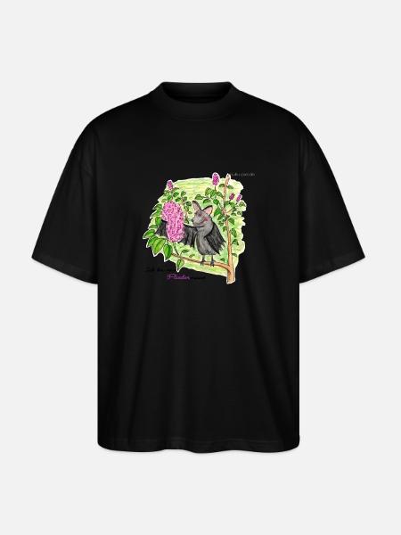 Lilac mouse - Stanley/Stella Oversized Unisex Organic T-shirt Blaster 2.0 - black