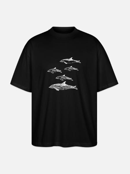 Dolphin School - Stanley/Stella Oversized Unisex Organic T-shirt Blaster 2.0 - black