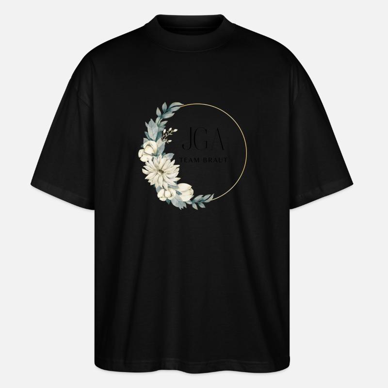 Team Braut - Stanley/Stella Oversized Unisex Bio T-Shirt Blaster 2.0 - Schwarz