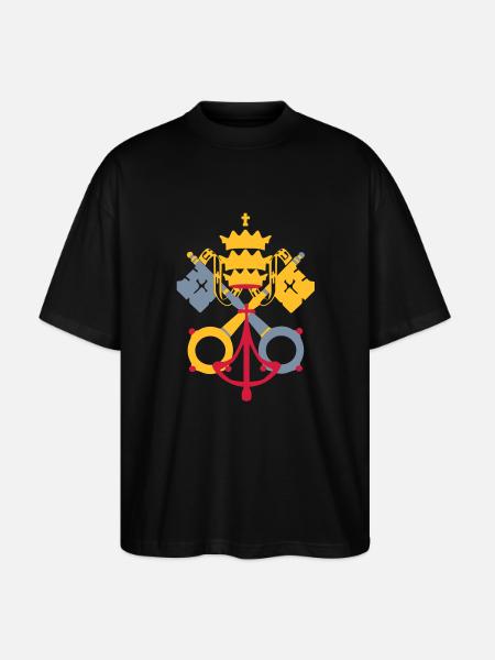 drapeau_vatican2 - Stanley/Stella Oversized Unisex Organic T-shirt Blaster 2.0 - black