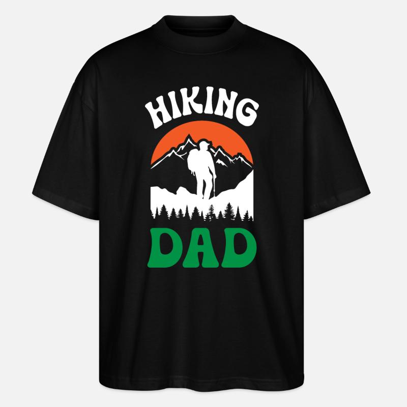Hiking Dad - Stanley/Stella Oversized Unisex Bio T-Shirt Blaster 2.0 - Schwarz