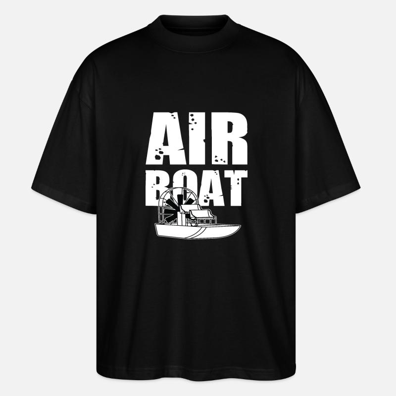 Cooles Airboat-design - Stanley/Stella Oversized Unisex Bio T-Shirt Blaster 2.0 - Schwarz