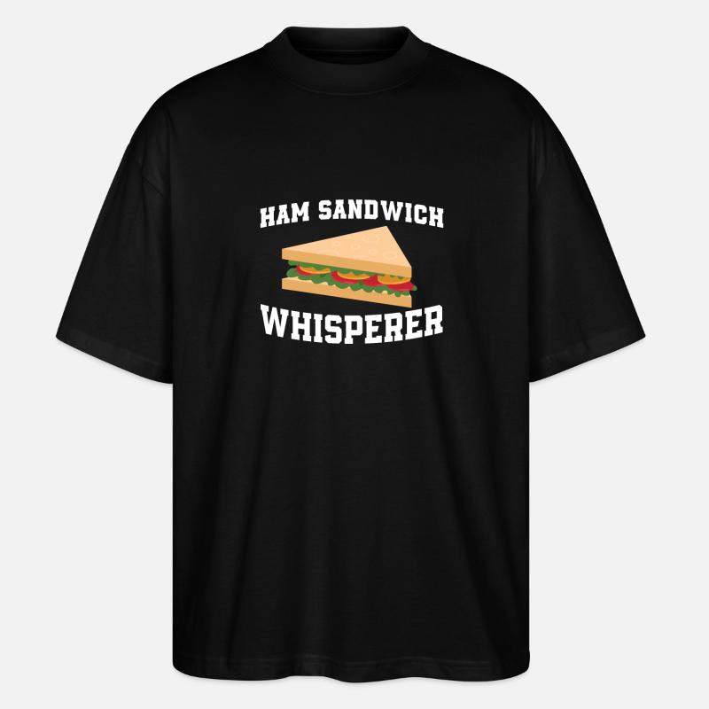 Chuchoteur de sandwich au jambon - T-shirt bio Blaster 2.0 coupe oversize Stanley/Stella Unisexe - noir