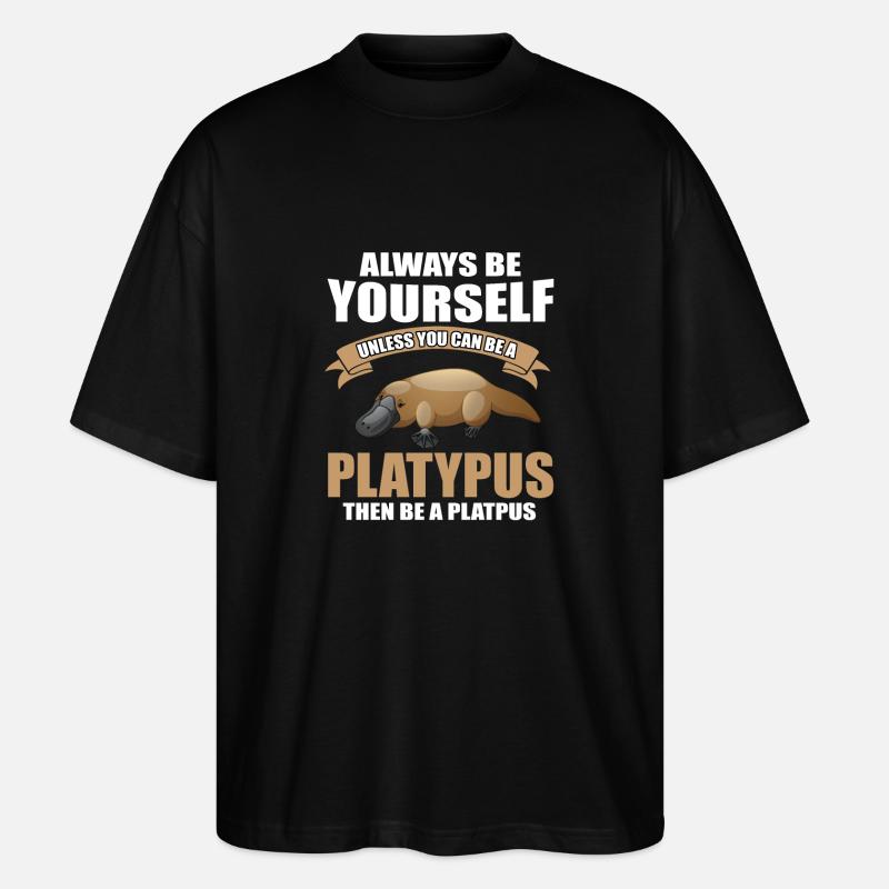 Schnabeltier Spruch - Stanley/Stella Oversized Unisex Bio T-Shirt Blaster 2.0 - Schwarz
