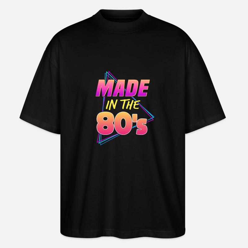 Made In The 80's - Stanley/Stella Oversized Unisex Organic T-shirt Blaster 2.0 - black