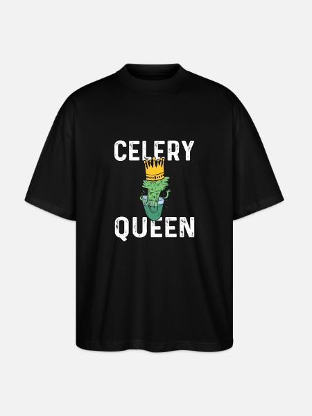 Celery Queen - Stanley/Stella Oversized Unisex Organic T-shirt Blaster 2.0 - black