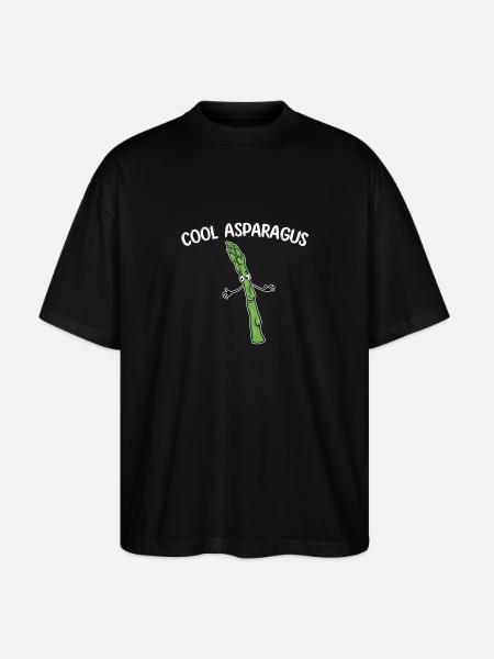 Cool Asparagus T-Shirt - Stanley/Stella Oversized Unisex Organic T-shirt Blaster 2.0 - black
