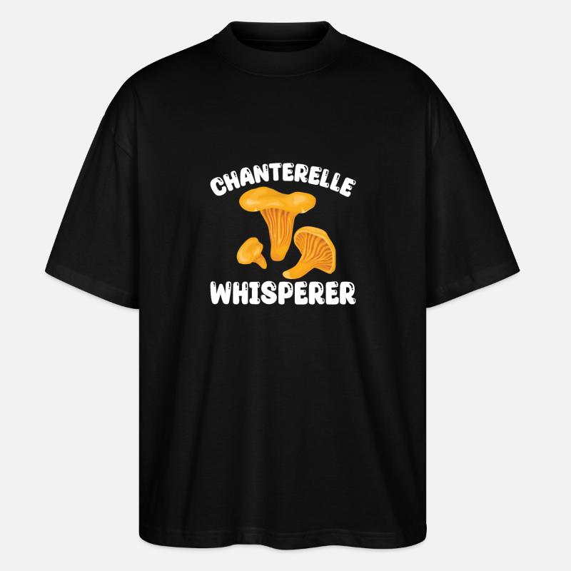 Pfifferling Flüsterer - Stanley/Stella Oversized Unisex Bio T-Shirt Blaster 2.0 - Schwarz
