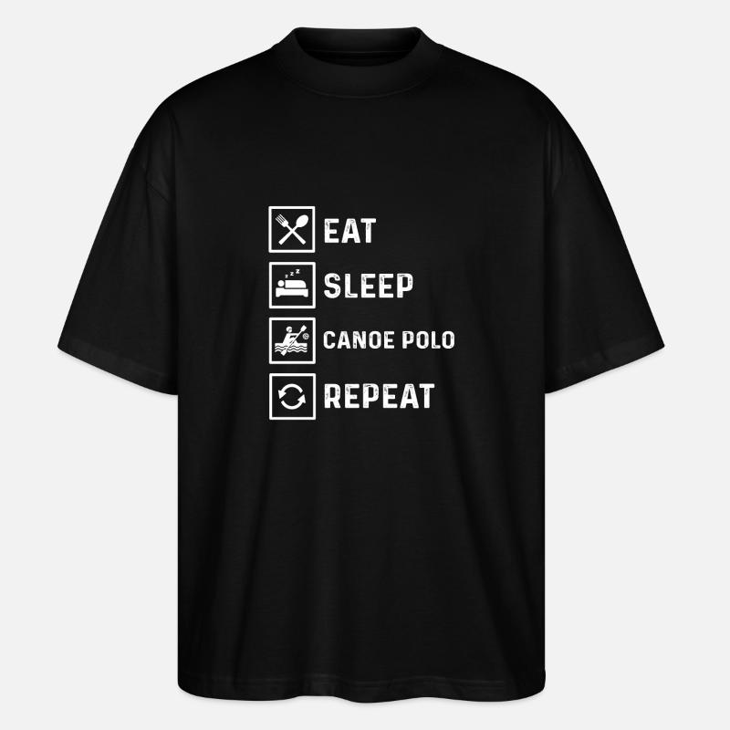 Kanupolo Geschenk - Stanley/Stella Oversized Unisex Bio T-Shirt Blaster 2.0 - Schwarz