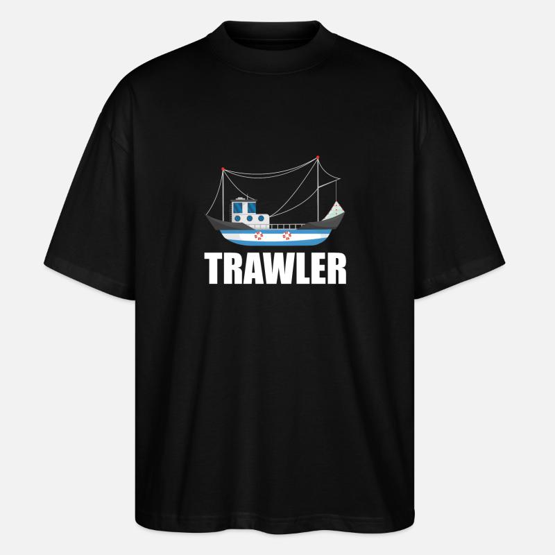 Bateau de pêche - T-shirt bio Blaster 2.0 coupe oversize Stanley/Stella Unisexe - noir