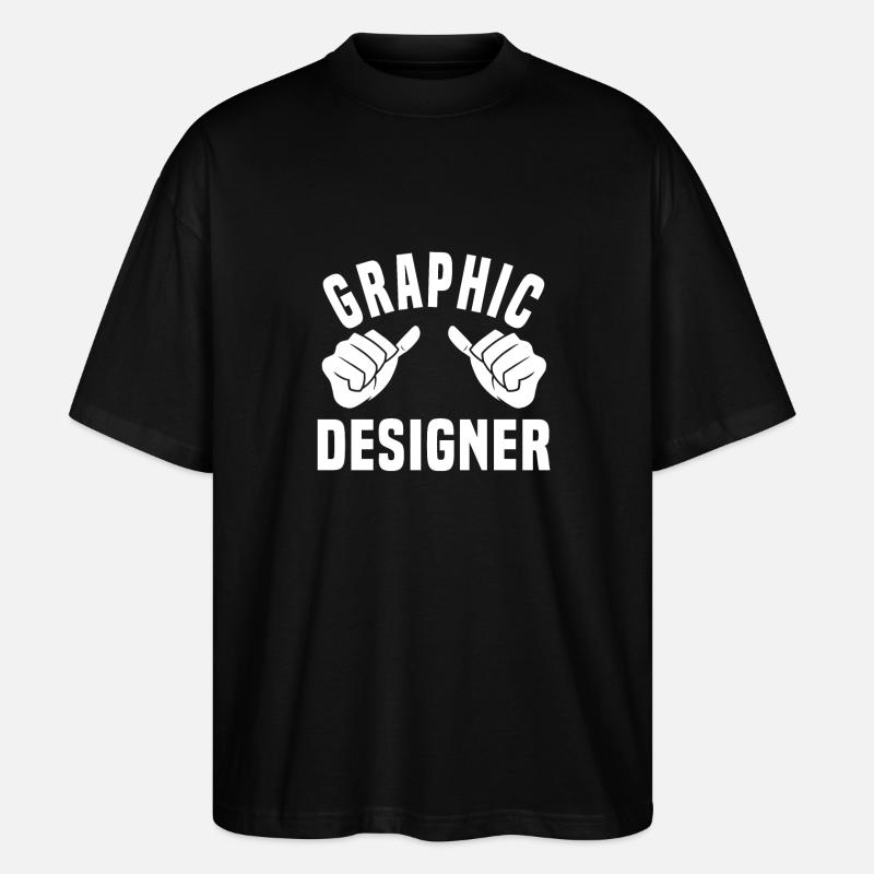 Coole Grafikdesigner Geschenkidee - Stanley/Stella Oversized Unisex Bio T-Shirt Blaster 2.0 - Schwarz