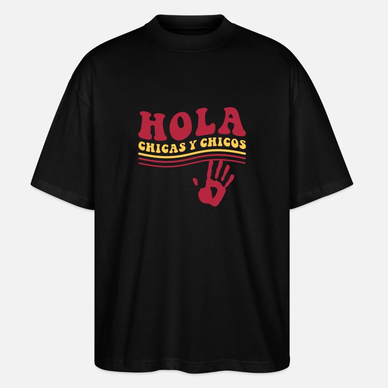 Hola chicas y chicos - T-shirt bio Blaster 2.0 coupe oversize Stanley/Stella Unisexe - noir